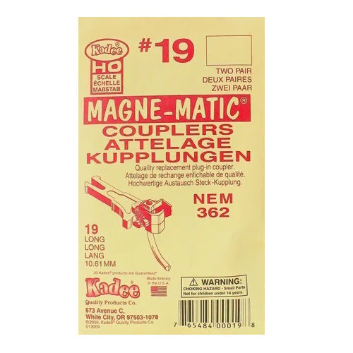 Kadee #19 HO Scale NEM (362) European-Style Mount Knuckle Coupler
