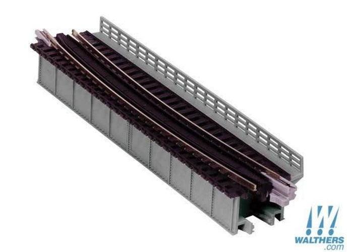 PowerHobby Kato 20467 N Single Curve Girder Bridge Gray 448mm Radius 15 Degree — N Tracks