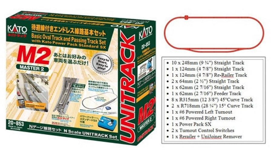 Kato 20-853 M2 Basic Oval and Siding with Kato Power Pack