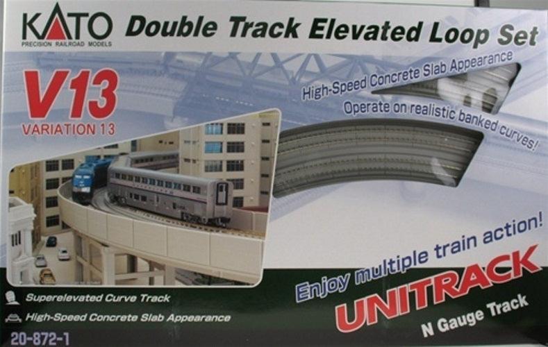PowerHobby Kato 20-872 N V13 Double Track Elevated Loop Set (Japanese Packaging Version) — N Tracks