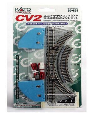 Kato N Scale 20891 CV-2 Unitrack Compact Multi-Purpose Turnout Set