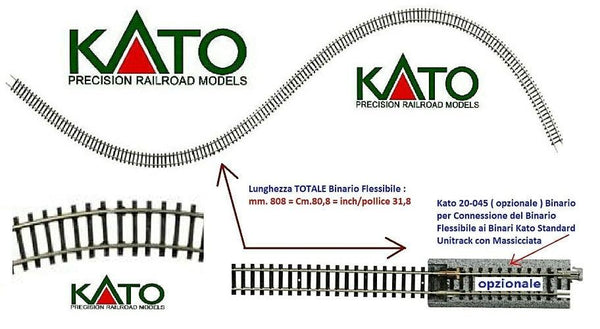 kATO 21-000 N Scale Flexible Track Single Piece 808mm ( 10 )