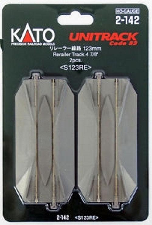 Kato 2142 HO Scale Unitrack 123mm 4-7/8" Road Crossing and Rerailer Track (2)