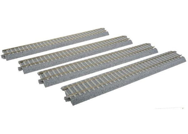 Kato 2-152 HO Scale Unitrack Straight Track w/ Concrete Ties Set (4)