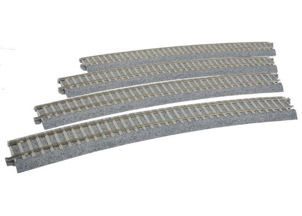 Kato 2-241 HO Scale Superelevated Curve Track w/ Concrete Ties Set (4)