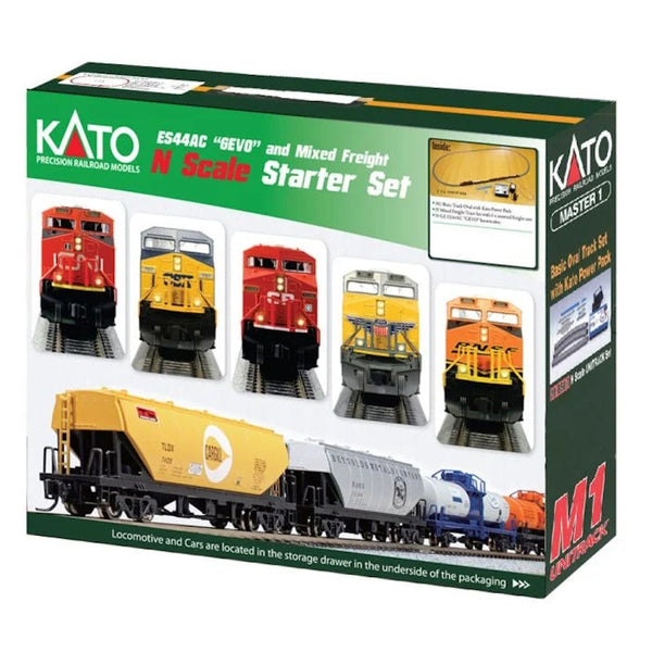Kato 106-0021 - ES44AC Starter Set CSX (CSXT) Dark Future - N Scale