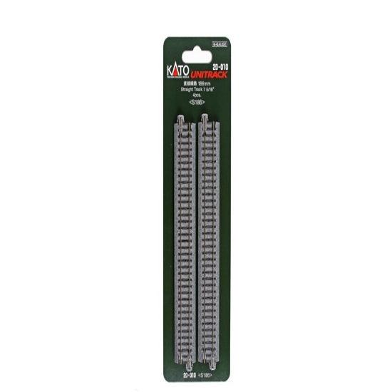 Kato 20-010 N Scale Unitrack Straight Track 186mm 7 5/16" (4 pcs) S186