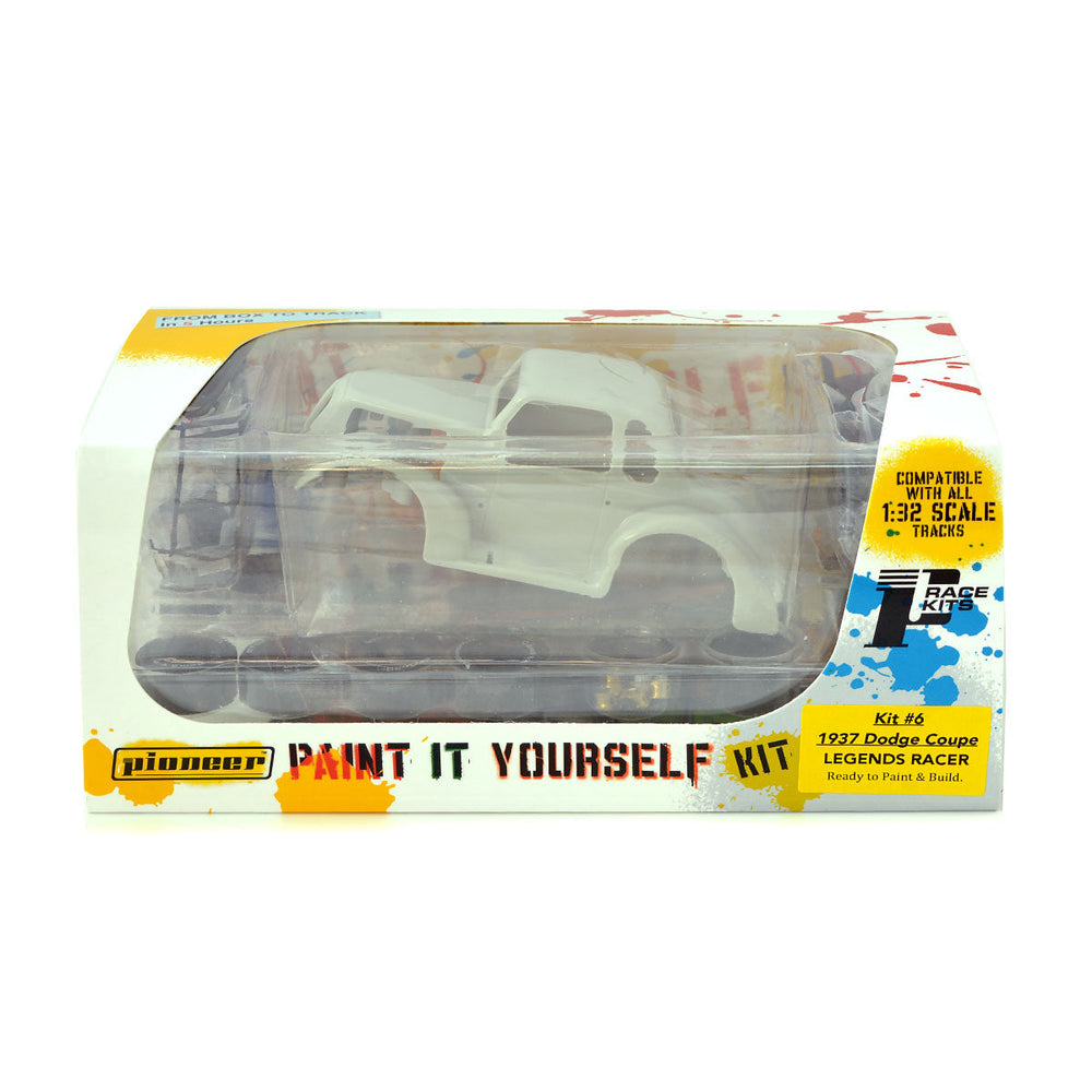 Pioneer Kit#6 1937 Dodge Coupe Legends Racer White Kit 1/32 slot Car Scalextric DPR