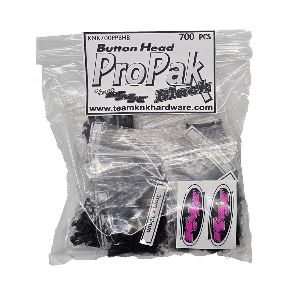 Team KNK Button Head Pro Pak Black - 700 Piece Black Oxide Bulk Bag
