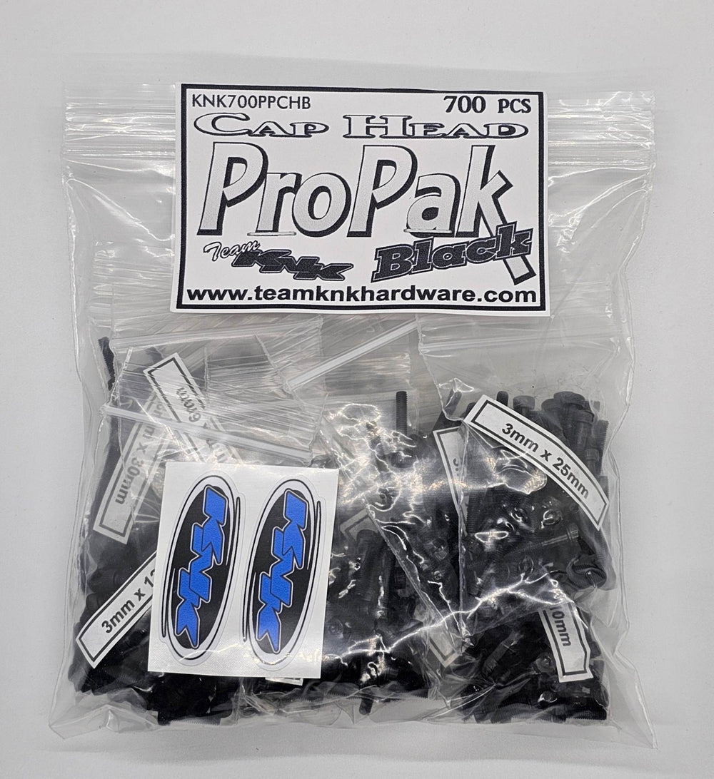 Team KNK Cap Head Pro Pak Black - 700 Piece Black Oxide Bulk Bag