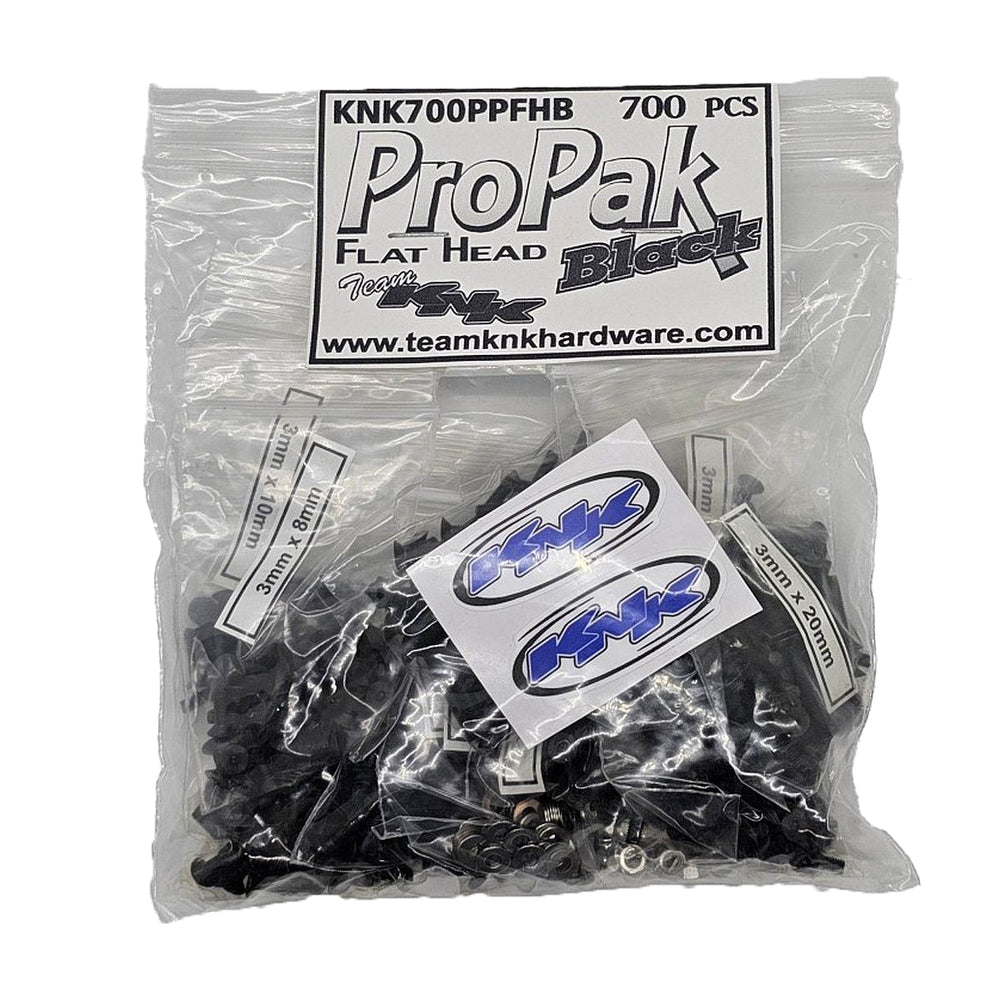 Team KNK (700 pcs) Flat Head ProPak Black Oxide Bulk Bag