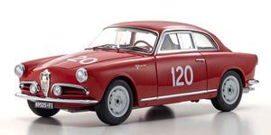 Kyosho 1/18 Scale Alfa Romeo Giulietta SV Mille Miglia 1956 #120 Model Diecast Car