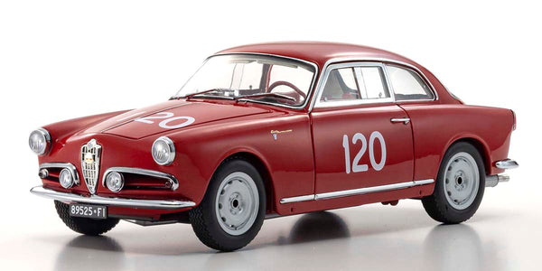 Kyosho 1/18 Scale Alfa Romeo Giulietta SV Mille Miglia 1956 #120 Model Diecast Car
