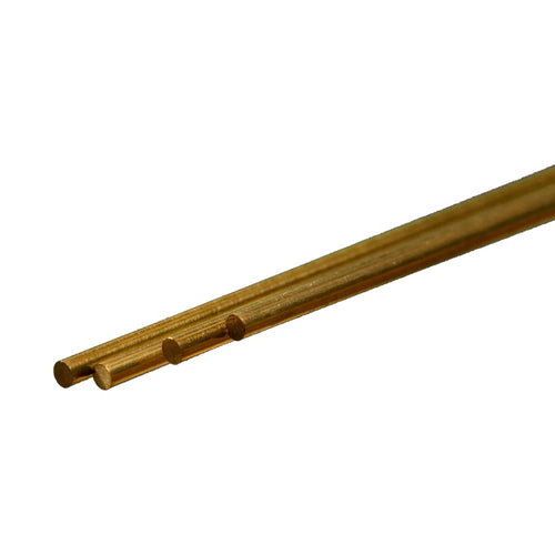 K & S Metals Round Brass Rod: 2.5mm OD x 300mm Long