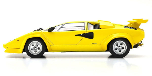 Kyosho - 1/18 Scale Lamborghini Countach LP5000 Quattrovalvole Yellow Model Diecast Car — 1:18 Scale Model Cars