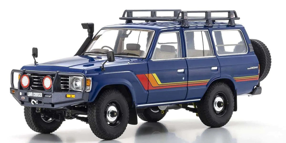 Kyosho 1/18 Scale Toyota Land Cruiser 60 with Optional Parts Blue