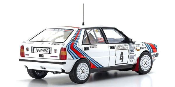 Kyosho 1/18 Lancia Delta HF 4WD 1000 Lakes Team Lancia 1987 #4 Die Cast Model