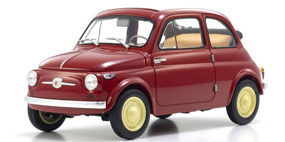 Kyosho 1/18 Fiat Nuova 500 Diecast Model, Coral Red