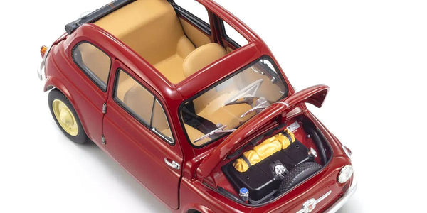 Kyosho 1/18 Fiat Nuova 500 Diecast Model Coral Red Diecast