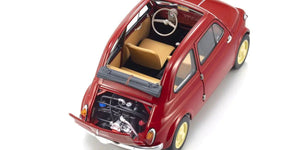 Kyosho 1/18 Fiat Nuova 500 Diecast Model, Coral Red