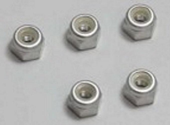 PowerHobby Kyosho 1-N3043NA-S Nut (M3x4.3) Nylon Silver (5)