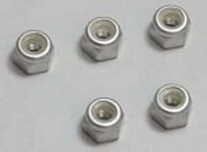 PowerHobby Kyosho 1-N3043NA-S Nut (M3x4.3) Nylon Silver (5)
