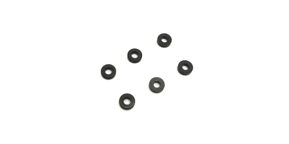 Aluminum Collar (3x7x2mm/Black/6pcs)