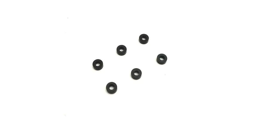 Aluminum Collar (3x7x3mm/Black/6Pcs)