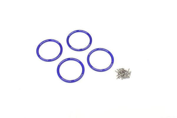 Kyosho EZW003BL Aluminum Blue Wheel Cover (4) Sand Master