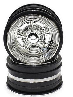 Kyosho Rostyle Wheel FZ02 (Plating) (2) For FAT703M Tires Fazer Mk.2. 2