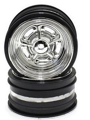 PowerHobby Kyosho Rostyle Wheel FZ02 (Plating) (2) For FAT703M Tires Fazer Mk.2. 2 — Fazer Parts