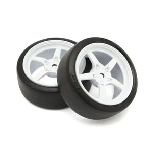 PremountedD-TireFZ02 (5-Spoke R Wheel/WH/2pcs)