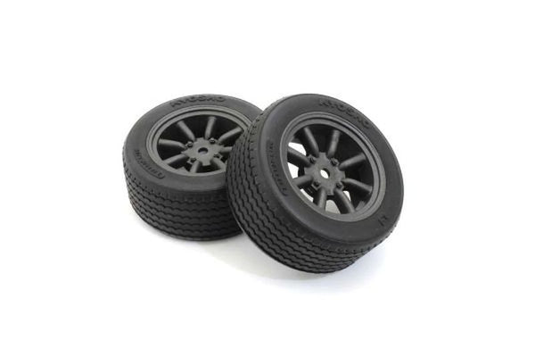 Glued TC Tire FZ02 (M/8Swatanabe Wheel/BL/2p)