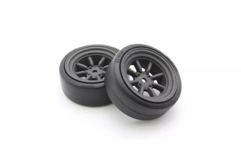 Kyosho Premounted D-Tire FD2 (8S Watanabe Wheel/BK/2pcs)
