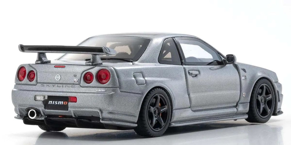 Kyosho 1/43 Scale Nissan Skyline GT-R R34 NISMO Grand Touring Diecast Car (Gray)