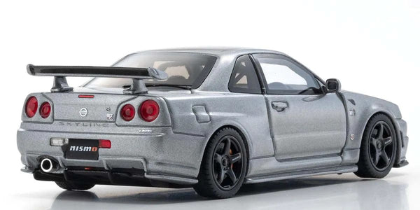 Kyosho 1/43 Scale Nissan Skyline GT-R R34 NISMO Grand Touring Diecast Car (Gray)