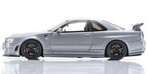 Kyosho 1/43 Scale Nissan Skyline GT-R R34 NISMO Grand Touring Diecast Car (Gray)
