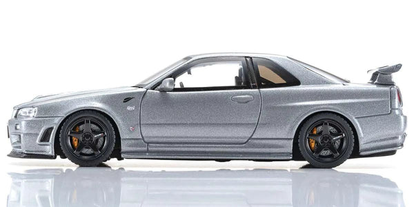 Kyosho 1/43 Scale Nissan Skyline GT-R R34 NISMO Grand Touring Diecast Car (Gray)
