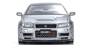 Kyosho 1/43 Scale Nissan Skyline GT-R R34 NISMO Grand Touring Diecast Car (Gray)