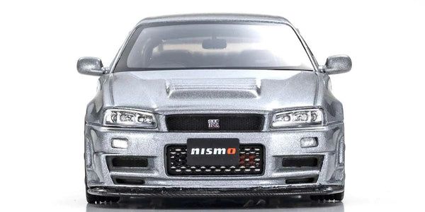 Kyosho 1/43 Scale Nissan Skyline GT-R R34 NISMO Grand Touring Diecast Car (Gray)