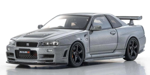 Kyosho 1/43 Scale Nissan Skyline GT-R R34 NISMO Grand Touring Diecast Car (Gray)