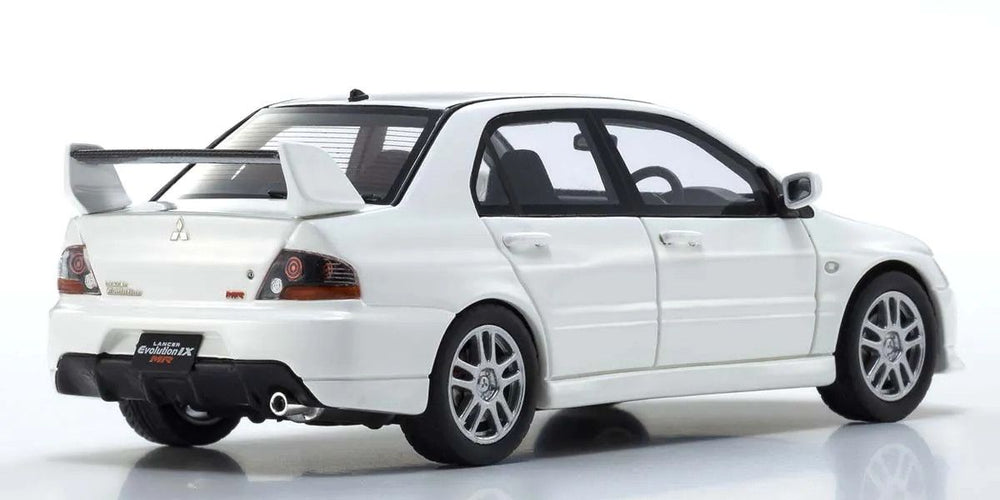 Kyosho 1/43 Scale Mitsubishi Lancer Evolution IX MR, White Diecast Car