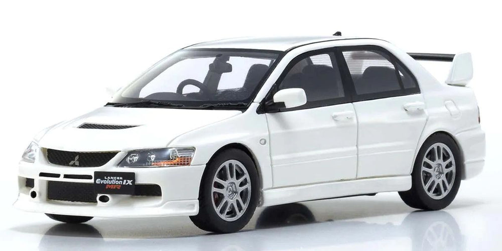 Kyosho 1/43 Scale Mitsubishi Lancer Evolution IX MR, White Diecast Car