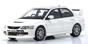 Kyosho 1/43 Scale Mitsubishi Lancer Evolution IX MR, White Diecast Car