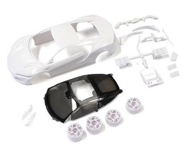 Kyosho MZN186 Honda NSX White Body Set/Wheels For MM (Mid Motor) Mini-Z MR-03
