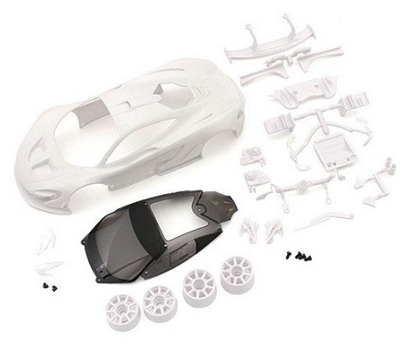 Kyosho McLaren P1 GTR Unpainted White Body Set (w/Wheel) For Mini-Z With Wheel