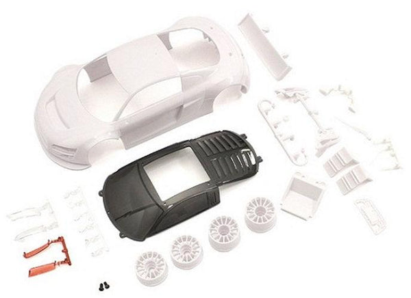 Kyosho MZN195 Audi R8LMS Night-R Unpainted White Body Set For Mini-Z MR03