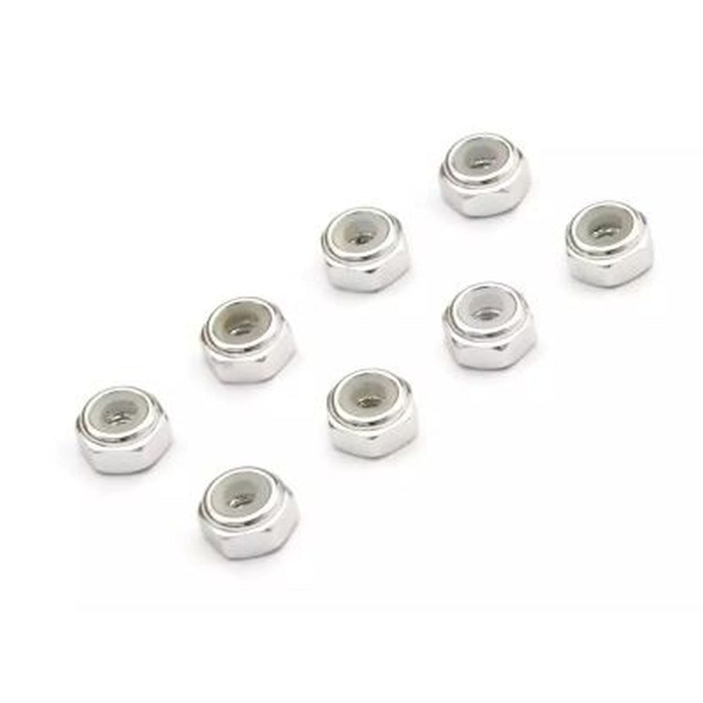 Kyosho - M2 Aluminum Nylon Color Nut 8pcs (Silver)