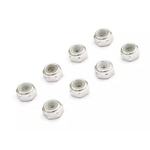 Kyosho - M2 Aluminum Nylon Color Nut 8pcs (Silver)