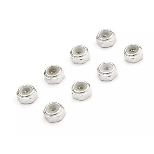 Kyosho - M2 Aluminum Nylon Color Nut 8pcs (Silver)